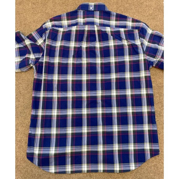 J Crew Shirt Mens XL Tartan Plaid Long Sleeve Blue Button Down Preppy Cotton - Picture 2 of 8